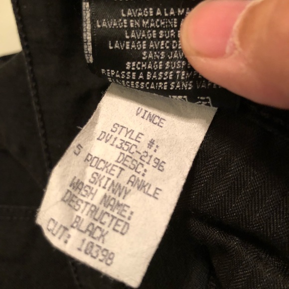 Vince. | Black 5 Pocket Ankle Skinny - Picture 6 of 8